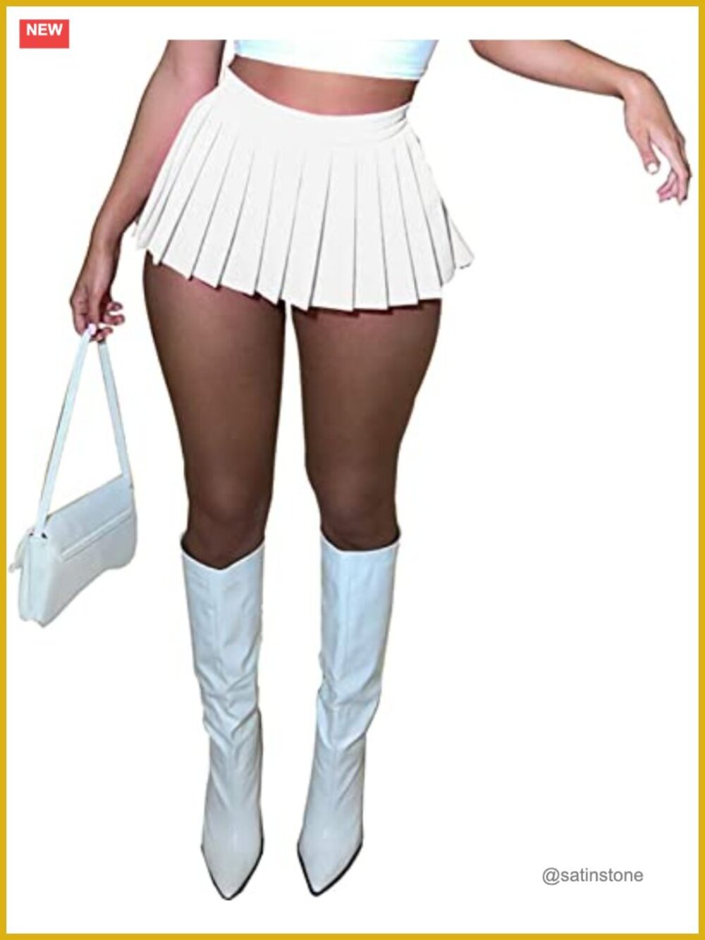 Mini Pleated Skirt for Women Y2K High Waisted A-Line Skater Tennis Skort